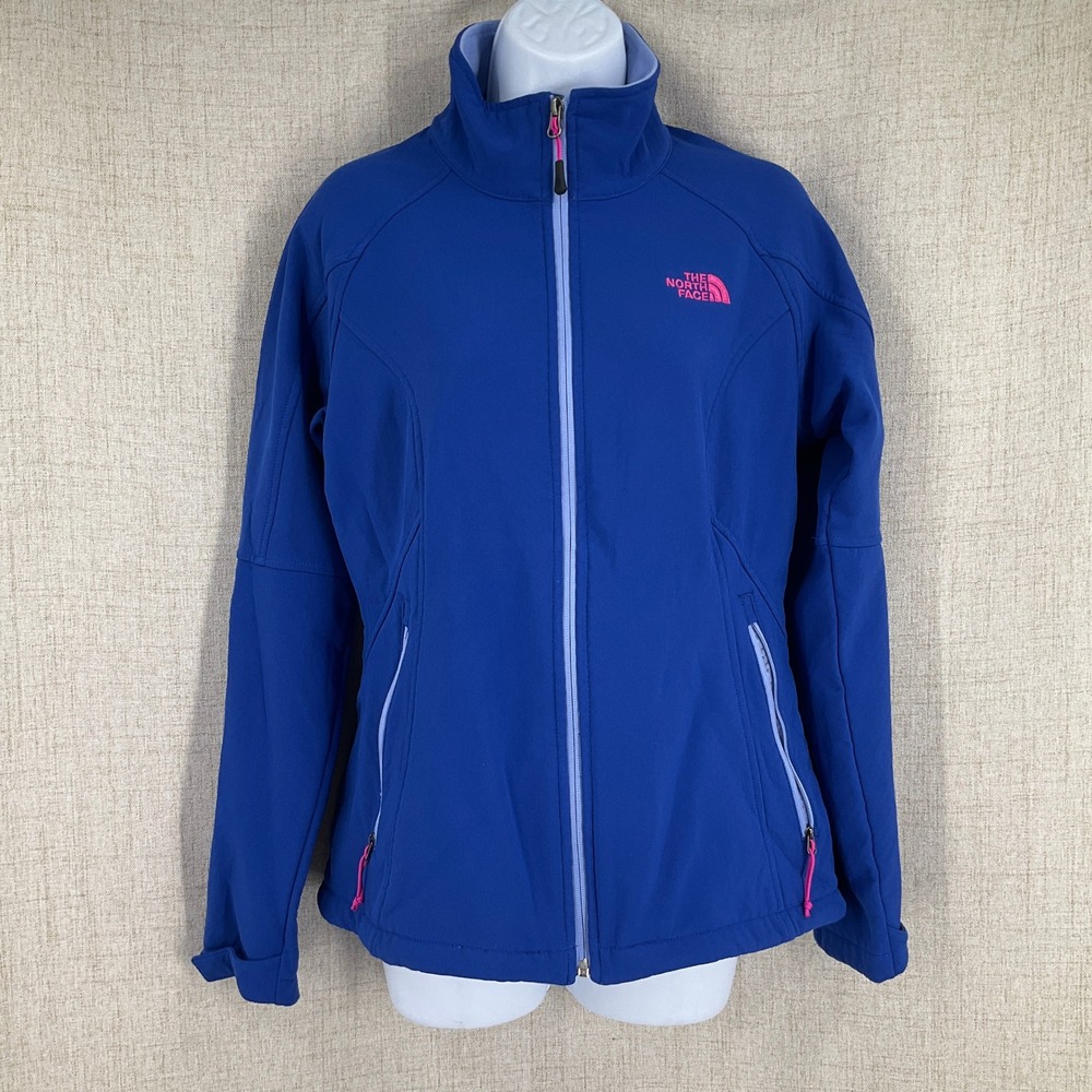 The North Face Softshell Jacket Womens M Blue Apex Bionic Windproof Zip Gorpcore